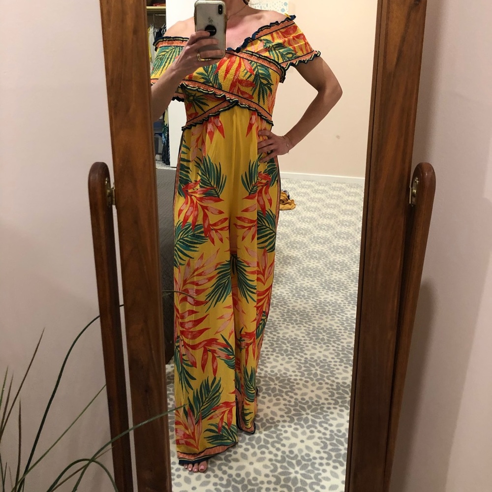 Tropical print jumpsuit